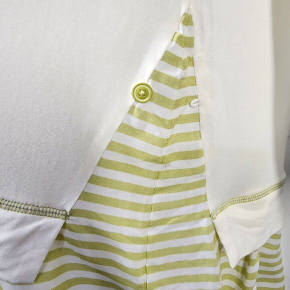 Matilda Jane Tunic Top Medium Ventriloquist Ruffled Striped Hem Flowy Scoop Neck - Picture 7 of 16